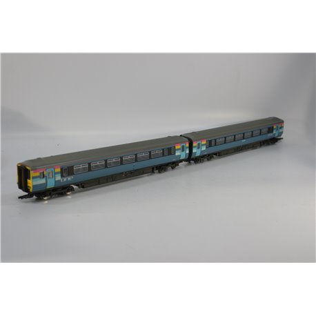 Hornby R2693 Class 156 2 car DMU in "One" livery. DCC Fitted. Used. OO Gauge 