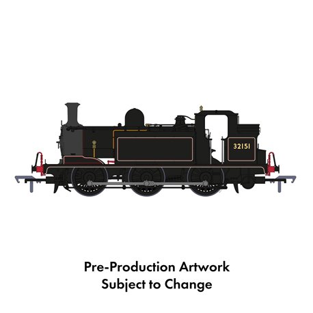 E1 No.32151 BR Black (lined - no emblem) - DCC Ready