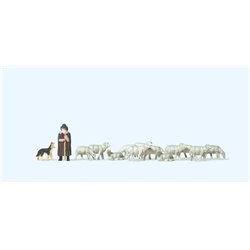 Shepherd with Sheep and