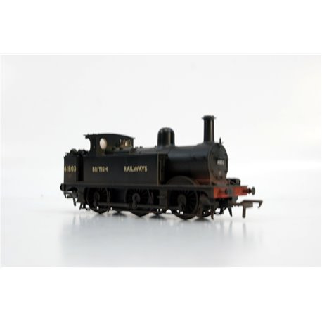 Bachmann Branchline 31-434 Class 1F 'Half Cab' 0-6-0T 41803 in BR black with British Railways lettering. Used. OO Gauge
