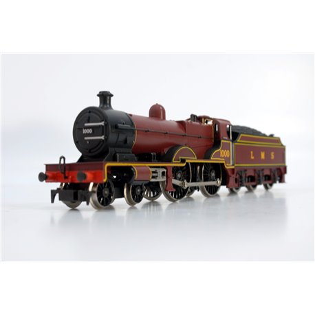 Hornby R376 Class 4P 4-4-0 Compound 1000 in LMS Maroon (with smoke unit). Used. OO Gauge