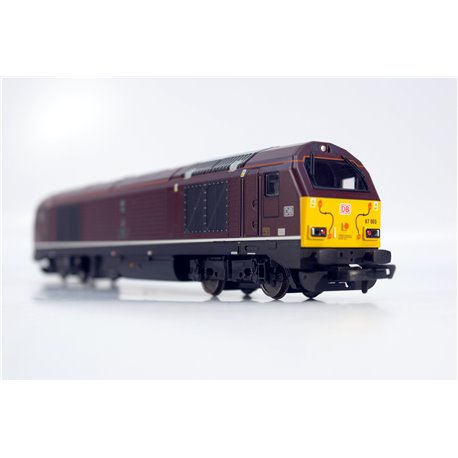 Hornby R30323 Class 67 67005 'Queens Messenger' in Royal Train claret with DB logos - Railroad Plus Range. DCC Fitted. Used. O