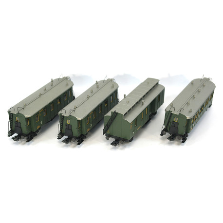 Lilliput L 350013 4 X Four wheel coaches in DRG Livery. Used. HO Gauge