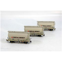 Accurascale ACC2035CS-P PCA bulk cement hoppers in revised (2000s) Castle Cement livery - Pack P - pack of 3. Used. OO Gauge