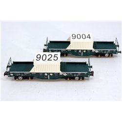 Accurascale OO ACC1116 FNA-D New Generation Nuclear Flask Carrier Twin Pack B '9004 & 9025' Used. OO Gauge 