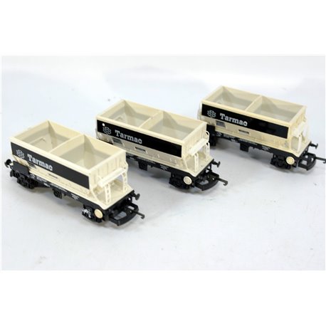 Three Lima 50T Stone hopper wagon "Tarmac". Used. OO Gauge 
