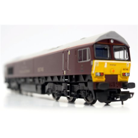 Hornby R3950A Class 66 66746 in GBRf/Royal Scotsman livery. DCC Ready.Used. OO Gauge 