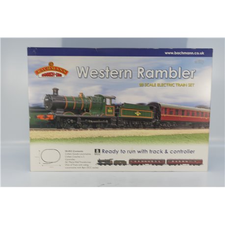 Bachmann Branchline 30-052 Western Rambler passenger train set with Collett locomotive and 2 Collett coaches, Controller and Tra