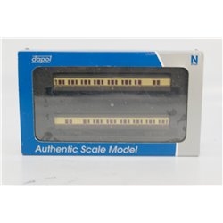 Dapol 2P-003-014 B Set Coach Twin Pack Great Crest Western Chocolate and Cream 6413 and 6414. Used. N Gauge 