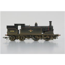 Hornby R2506 Class M7 0-4-4T 30108 in BR black with late crest - weathered. Used. OO Gauge 