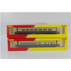 A Pair of Hornby GWR Coaches. Used. OO Gauge 
