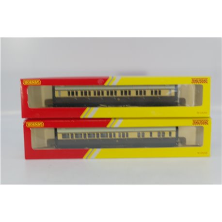 A Pair of Hornby GWR Coaches. Used. OO Gauge 