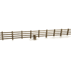 OO/HO kit 4ft Post & Rail Fencing (Natural Wood)