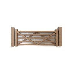 OO/HO kit Five Bar Gates (Natural Wood)