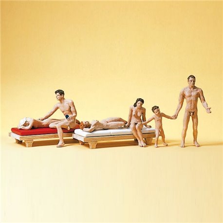 Couple/Family Nudists (6) Exclusive Figure Set