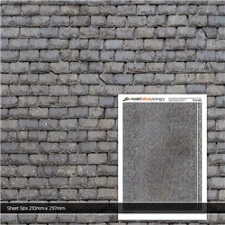 OO/HO Weathered Slate Roofing Texture Paper (Pack of 5)