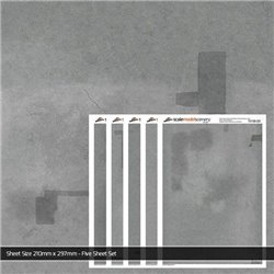 OO/HO Weathered Asphalt Texture Paper (Pack of 5)