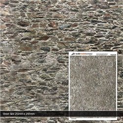 OO/HO Old Stone Wall Texture Paper (Pack of 5)