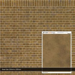 OO/HO English Bond Yellow Brick Texture Paper (Pack of 5)