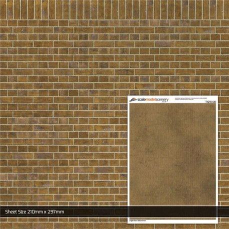 OO/HO English Bond Yellow Brick Texture Paper (Pack of 5)