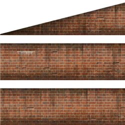 OO/HO English Bond Weathered Red Brick Platform Wall Wraps (4 sheets)
