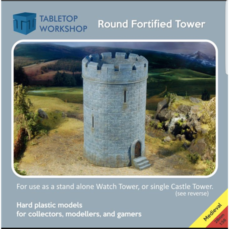 28mm Medieval Fortified Castle Round Tower kit