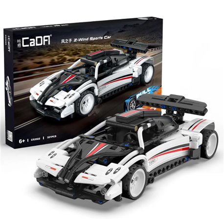 Z-Wind Pull-Back Sports Car - 321 pcs - 1:18 scale kit