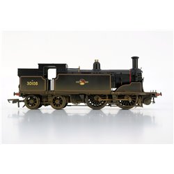 Hornby R2506 Class M7 0-4-4T 30108 in BR black with late crest - weathered. Used. OO Gauge 
