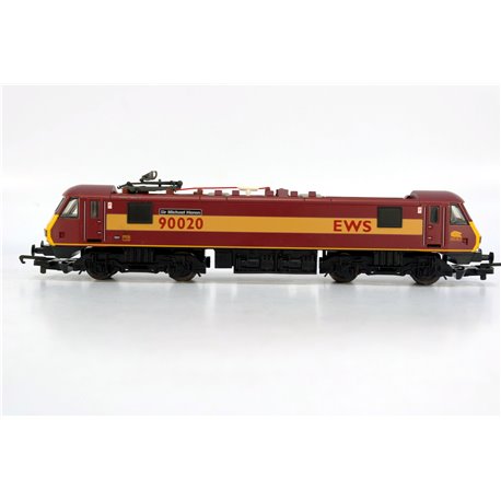 Hornby R2110 Class 90 90020 "Sir Michael Heron" in EWS livery. Used. OO Gauge 