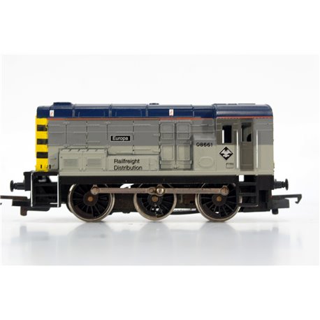 Hornby R2008 Class 08 Shunter 08661 'Europa' in Railfreight Distribution Grey. Used. OO Gauge 