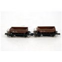 Dapol NB033e and NB033b Dogfish wagon 983098 and 993367 in rusty livery. Used. OO Gauge 