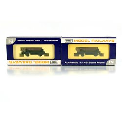 Dapol NB033f and NB033h Dogfish wagon 993401 and 993457 in rusty livery. Used. OO Gauge 