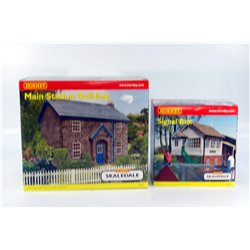 Hornby Skaledale Water Tower and Signal Box. Used. OO Gauge Main Station Building