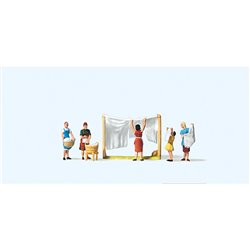 Women Hanging Laundry