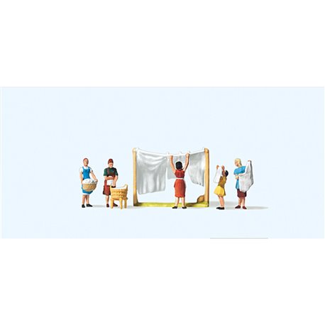 Women Hanging Laundry