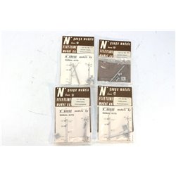 Four Fleetline white Metal Signals. Used. N Gauge 
