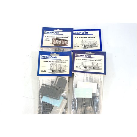 A set of four Coopercraft GWR Wagon kits . Used. OO Gauge 