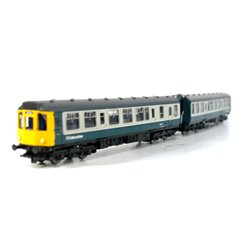 Hornby R30171 Class 110 2 car DMU in BR blue and grey with MetroTrain branding. Used. DCC Fitted OO Gauge 