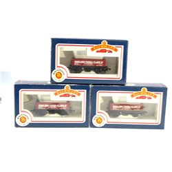 A Set of Three English China Clay Wagons. Used. OO Gauge 
