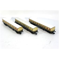 A Set of Three GWR Autocoaches from Dapol. Used. N Gauge 