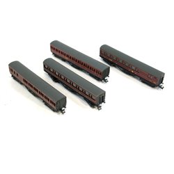 A Set of Four LMS Coaches from Grafar. Used. N Gauge 