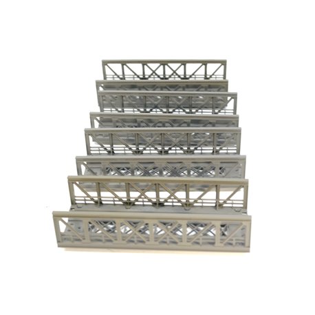 4 X Märklin 74620 Straight Truss Bridge 180Mm plus Piers. Used. OO/HO Gauge 
