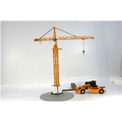 SIKU 1899 Liebherr Tower Crane Yellow . Used. HO Gauge 