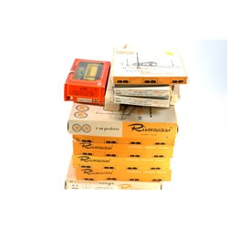 A large group of HO scale vintage RIVAROSSI track and catenary sets for the Rivarossi Tramway system Including a Tram. Used. HO