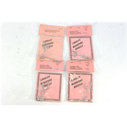 Four Langley White Metal Double Post Bracket Signals Upper Quadrant. Used. N Gauge 