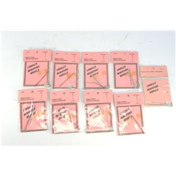 Nine Langley White Metal Single Post Upper Quadrant Signals . Used. N Gauge 