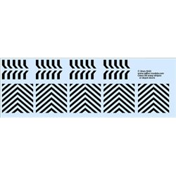 RAILTEC 2mm-1243 Wasp stripes / chevrons (to suit BR shunter)