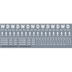 RAILTEC 2mm-4153 War Department WD brandings: rolling stock (white)
