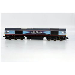 Hornby R3920 Class 66 66434 in Malcolm Rail livery, DCC Fitted. Used. OO Gauge 