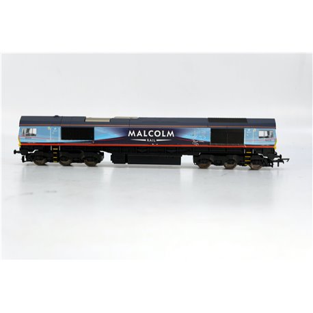 Hornby R3920 Class 66 66434 in Malcolm Rail livery, DCC Fitted. Used. OO Gauge 